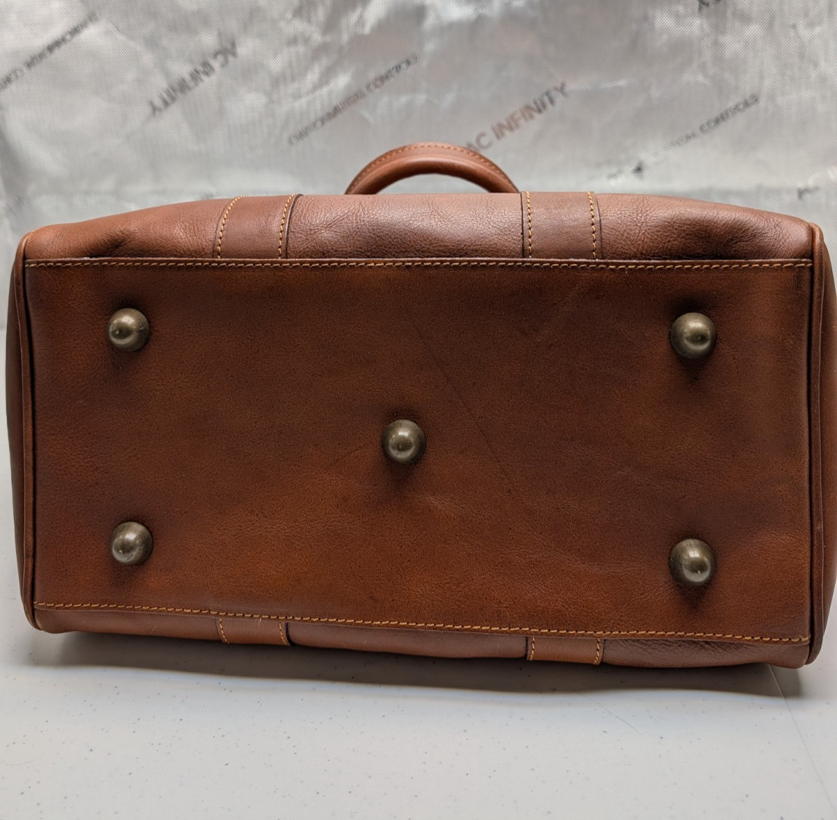 I Medici Brown Italian Leather Women’s Medium Satchel Made in Italy # 9600-NWOT