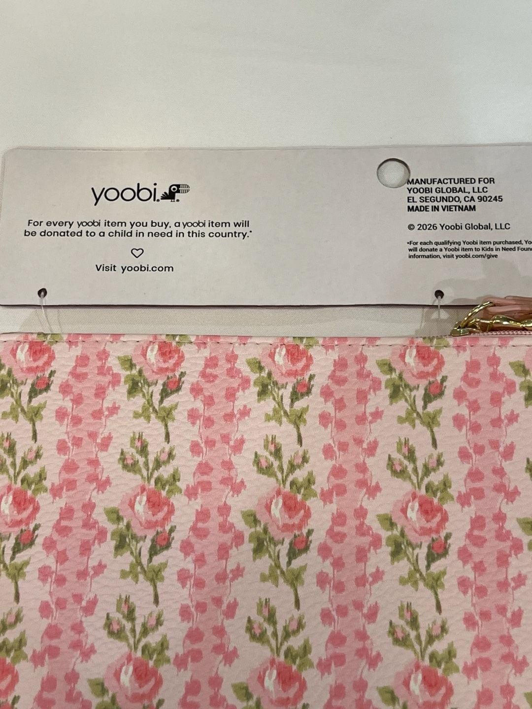 LoveShackFancy x Yoobi Floral Pattern Accessory Pouch Wristlet