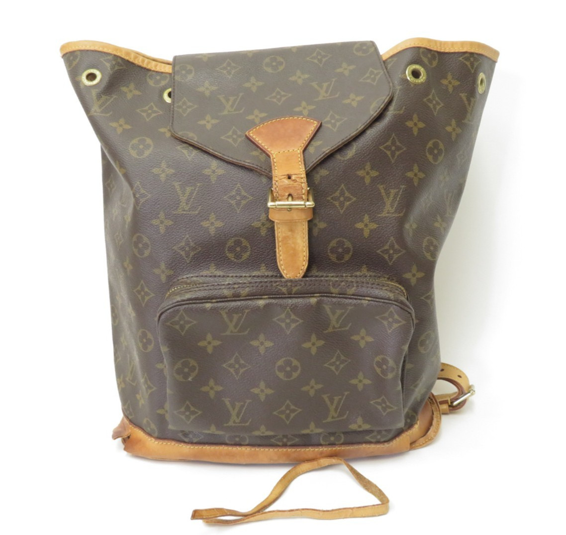 Authentic Louis Vuitton Monogram Montsouris GM Backpack F#49307