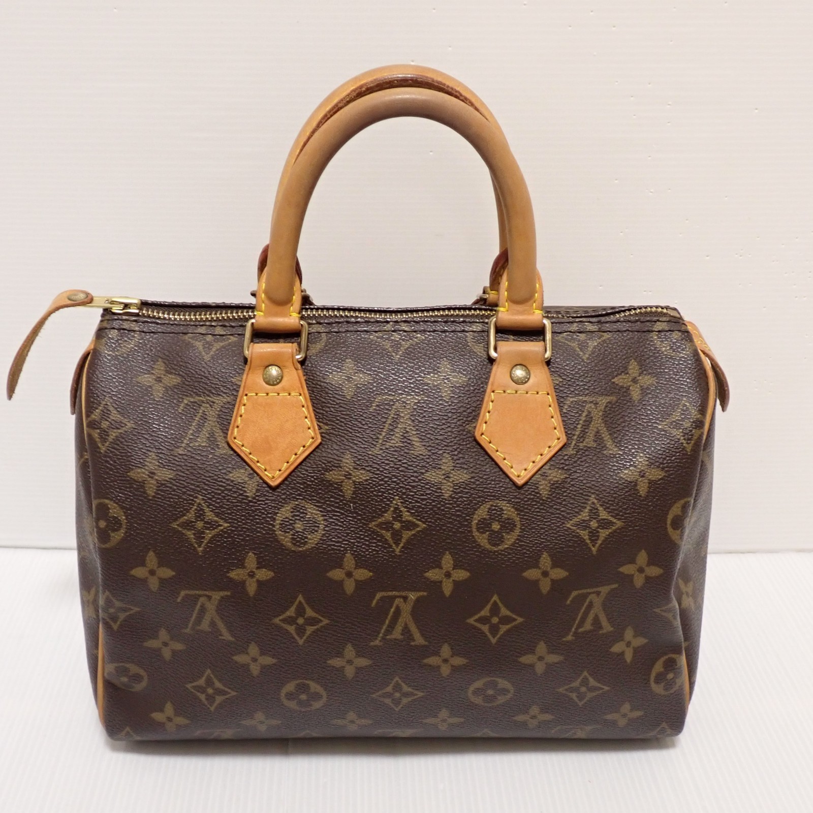 Louis Vuitton Monogram Speedy 25 Purse Bag M41528 Brown Pre-Owned VI0973