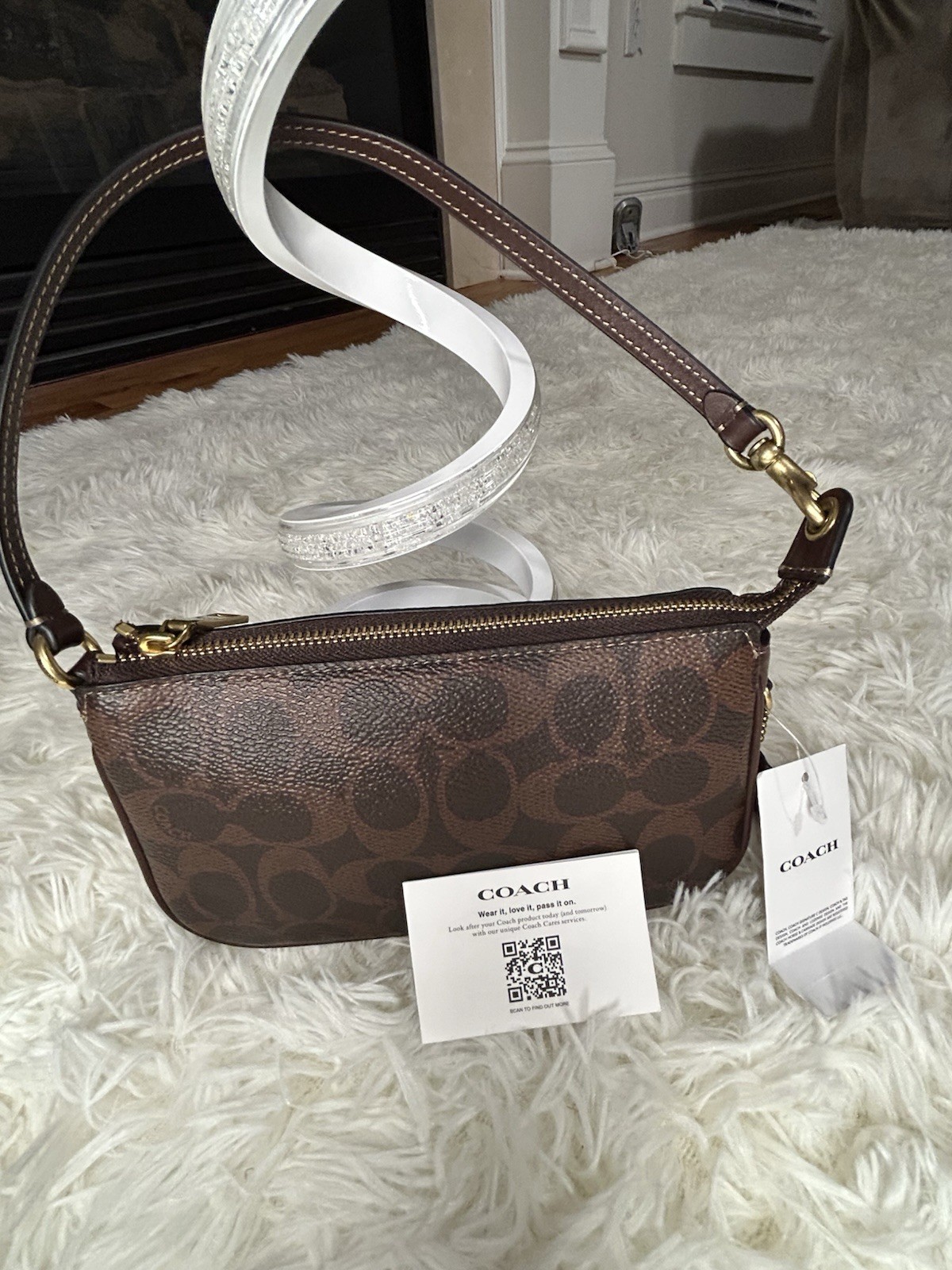Coach Plaza Bag 18 In Signature Canvas, Brown Shoulder Bag