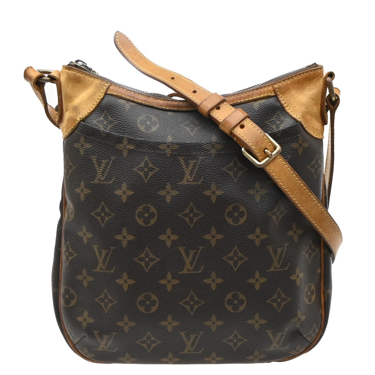 LOUIS VUITTON Odeon PM Shoulder Bag Monogram Leather Brown Spain M56390 70CB084