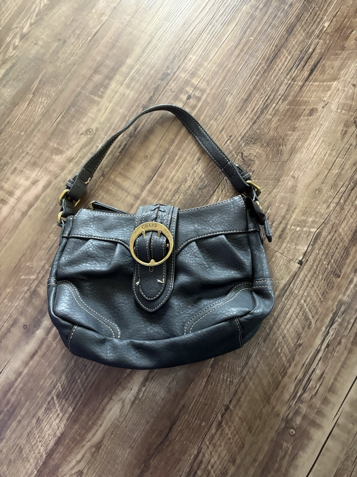 Chaps Black Purse With Buckle In Front