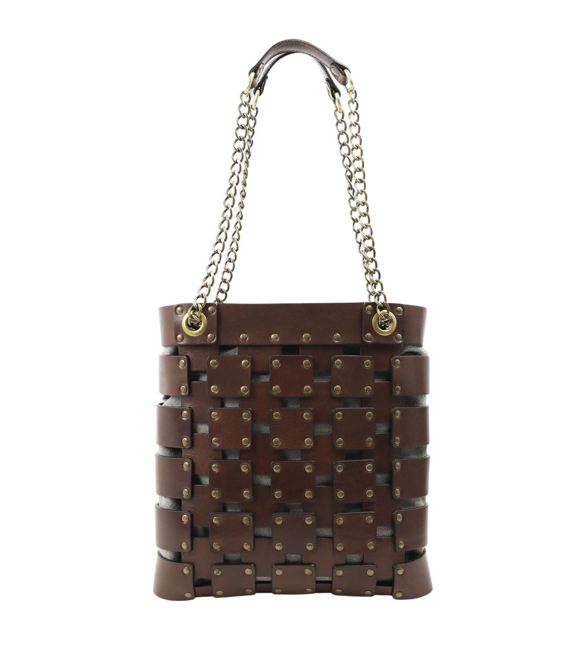 Time Resistance Brown Jeanne d’Arc Leather Tote Bag Shoulder Strap Duster NEW