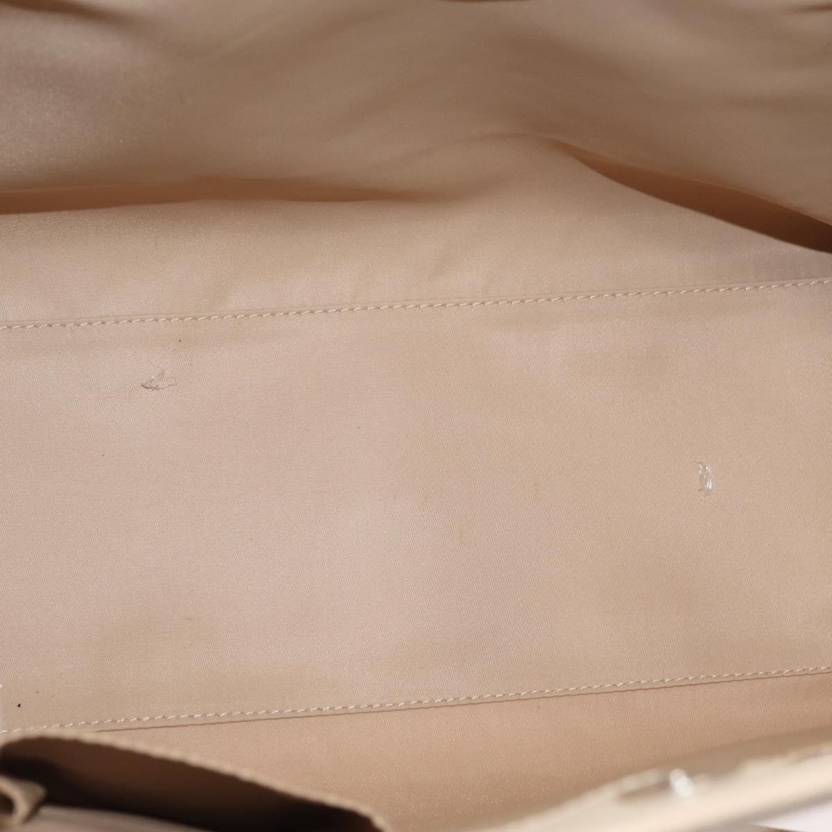 Christian Dior Trotter Canvas Tote Bag Beige Silver Auth 179002A