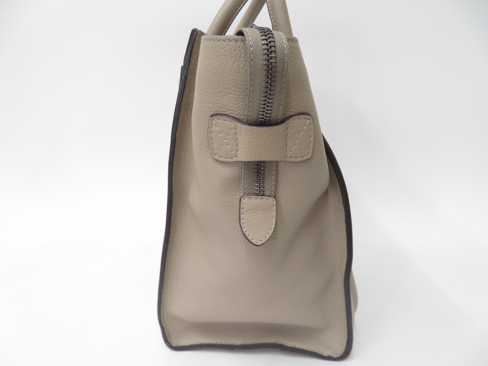 Authentic CELINE Luggage Mini Shopper Leather Hand Bag I#48952