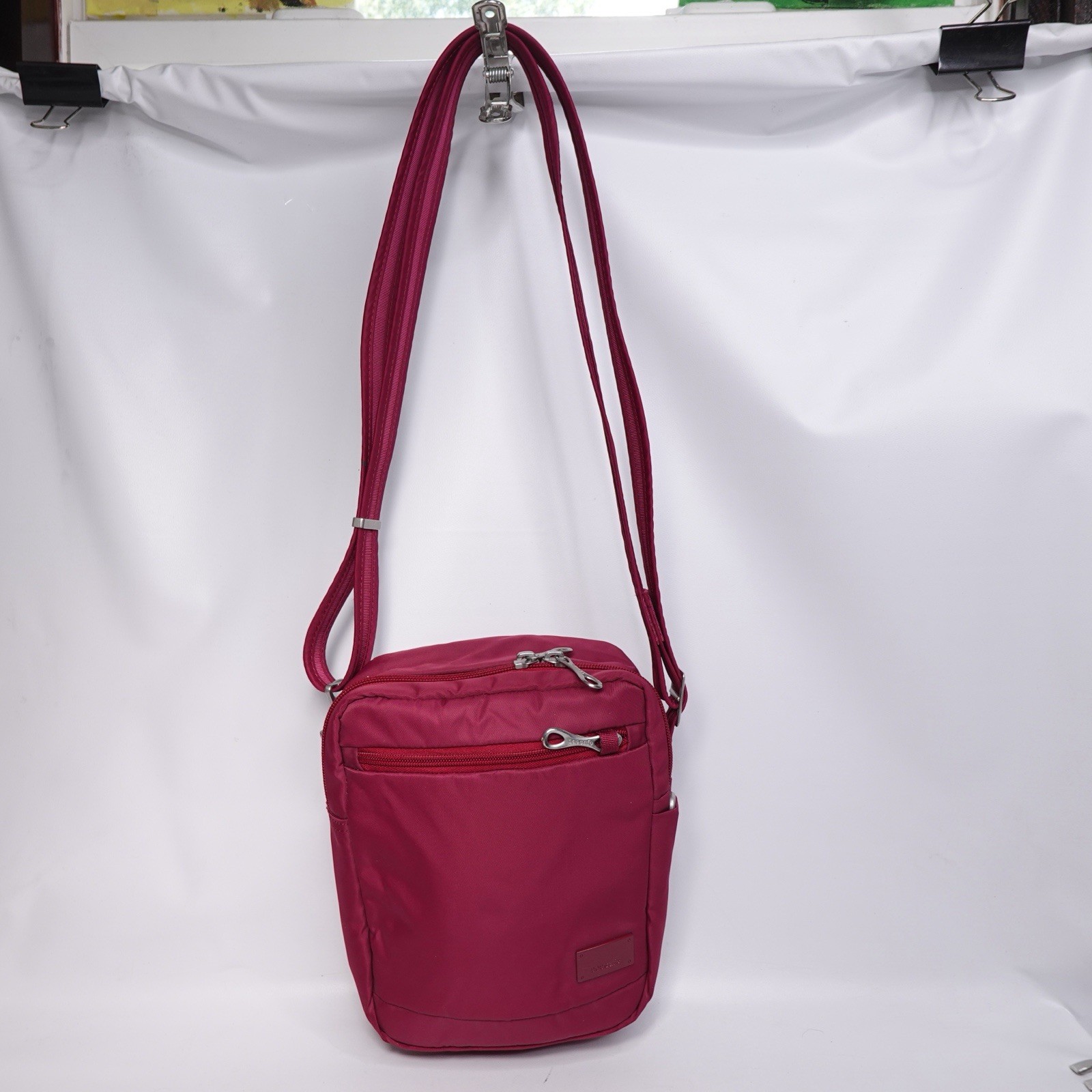 Pacsafe Citysafe CS75 Anti-Theft Cross-Body Travel Bag, Pink RFID Safe