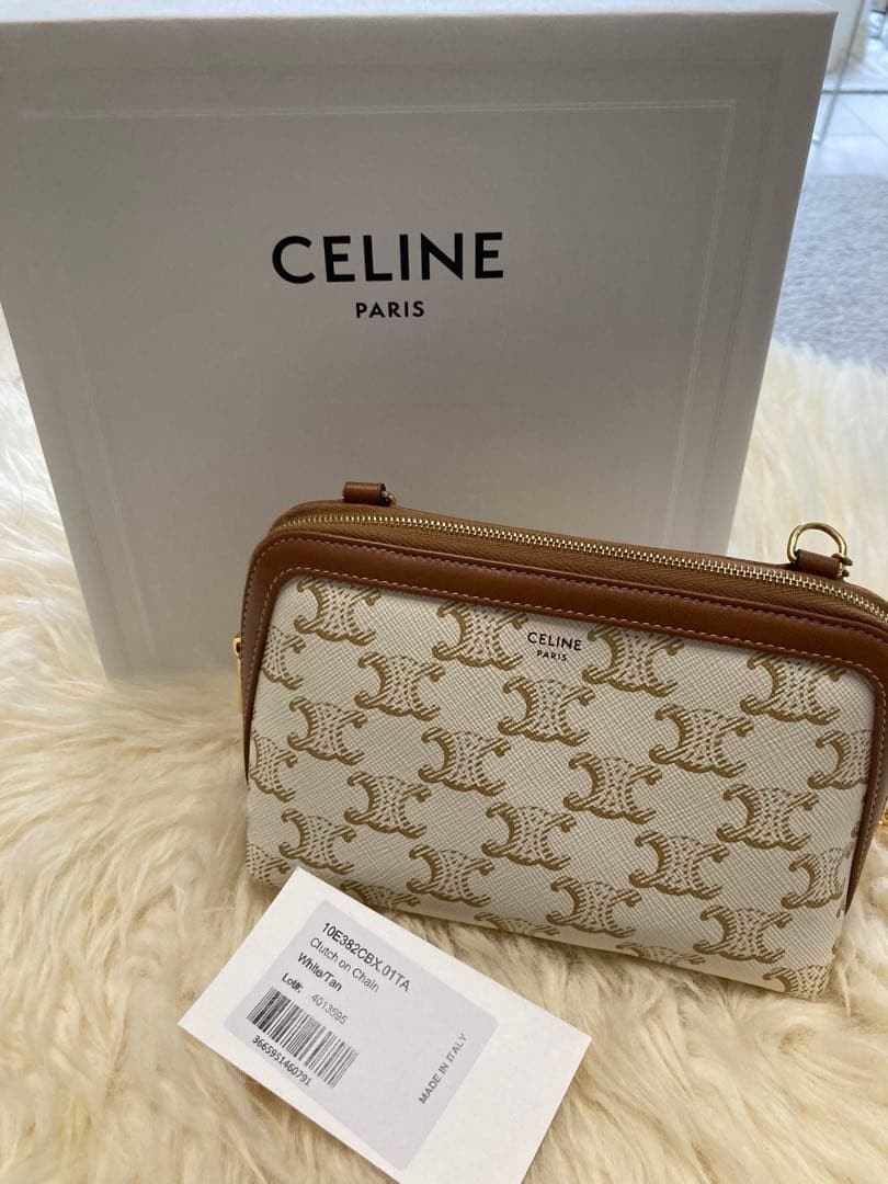 Celine Women Bag Chain Clutch Triomphe Limited Edition VHTF Popular Products Fas