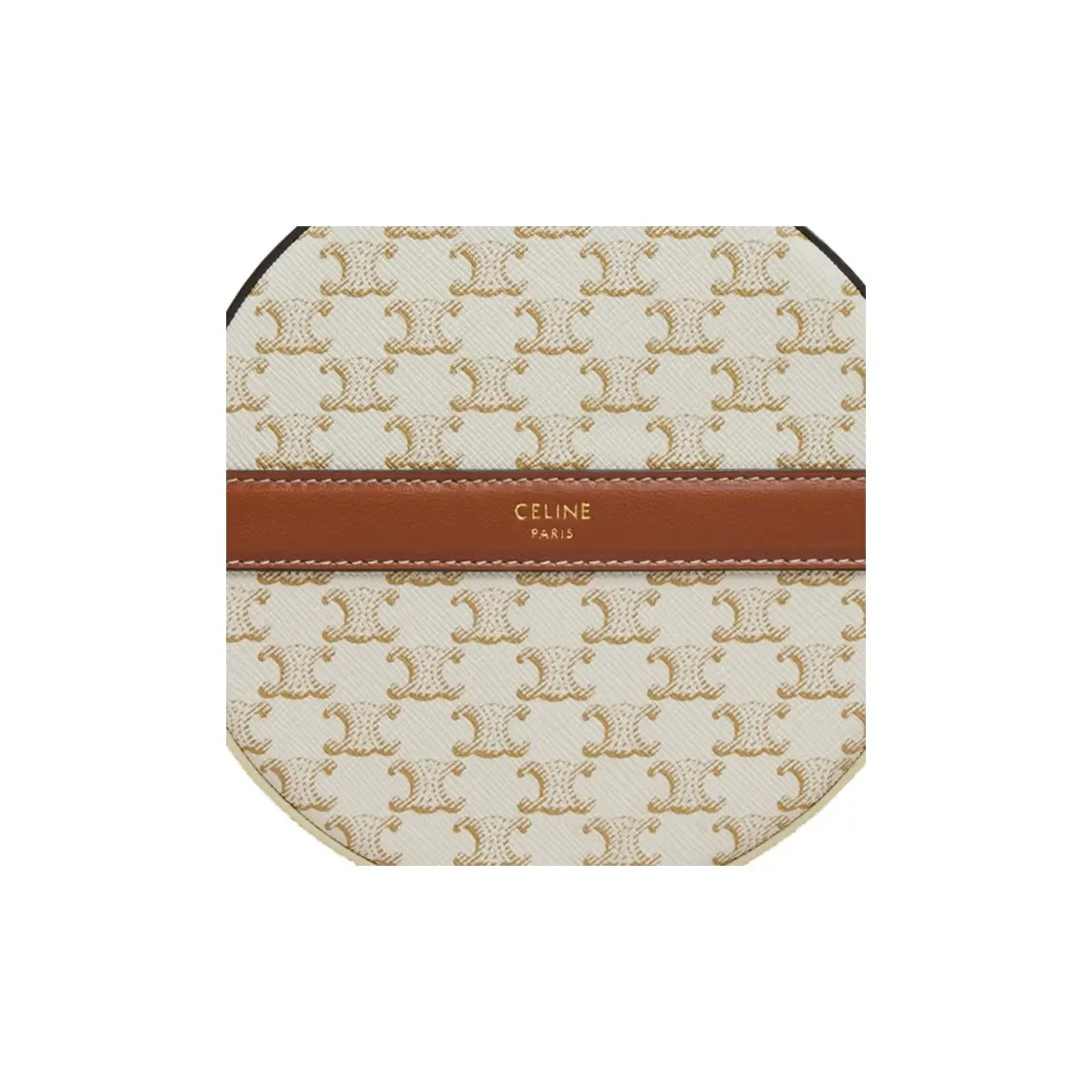 CELINE Triomphe Round Cake Bag Shoulder Crossbody Bag Women’s 5.3×1.5×5.3 in