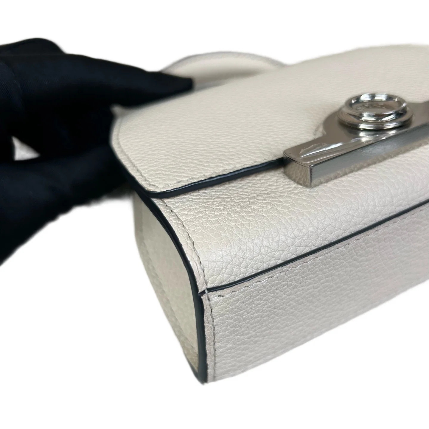 Moynat Rejane Nano White Grained Calfskin (dh071426b8r)