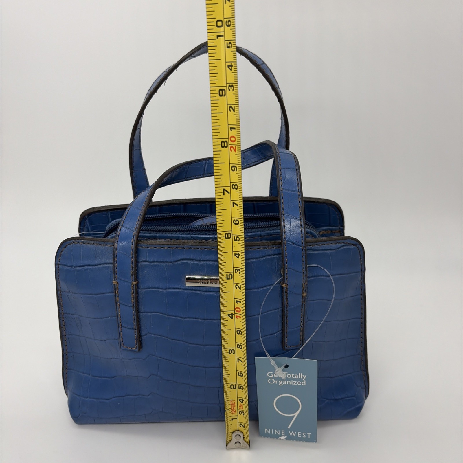 Nine West Mini Cobalt Blue Bag Crossbody Handbag Purse NEW *Some Exterior Spots