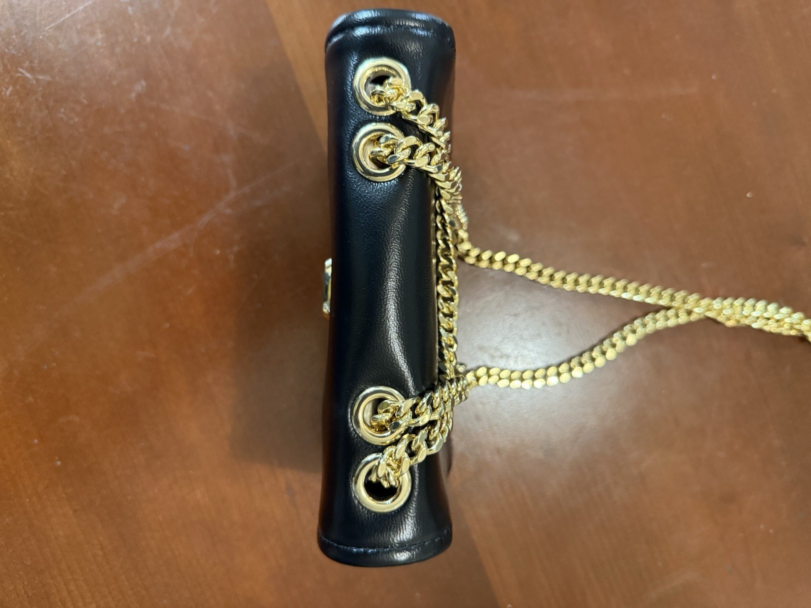 Marc Jacobs Black Mini Glam Shot Convertible Crossbody Fold over Leather Purse