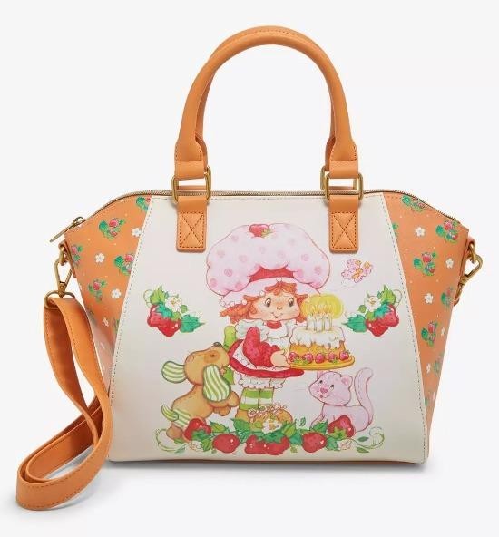 Loungefly Strawberry Shortcake & Friends Birthday Satchel Crossbody Bag & Wallet