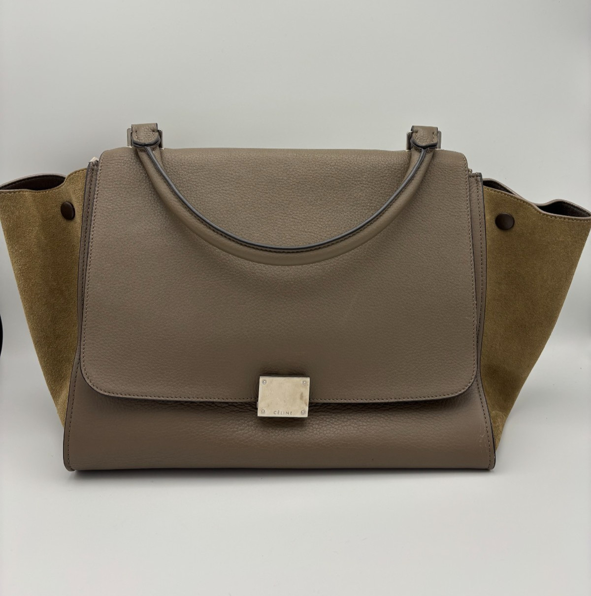 Authentic Celine Trapeze Bag Large Taupe
