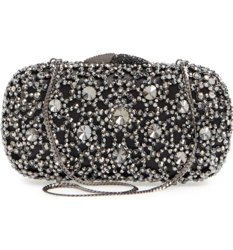 Natasha Couture Crystal Rhinestone Clutch Evening NWT $325