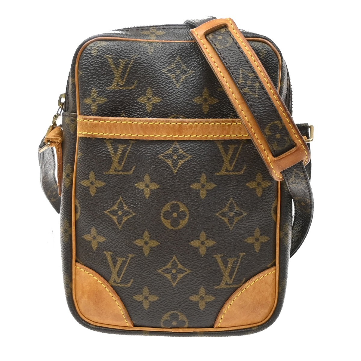 LOUIS VUITTON Danube Shoulder Bag Monogram Leather Brown France M45266 31SA203