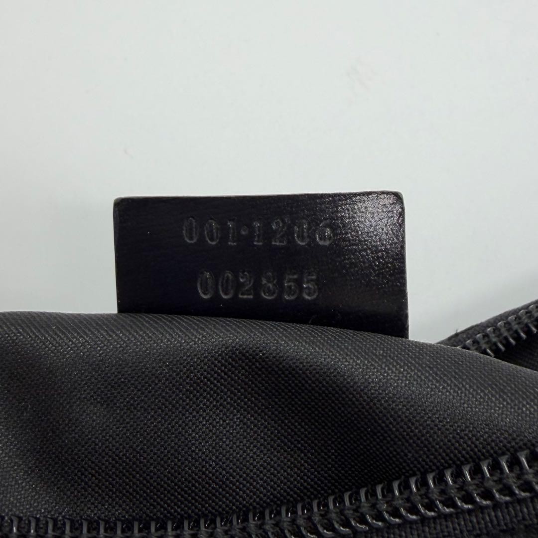 gucci GG Pattern Suede One Shoulder Bag Black