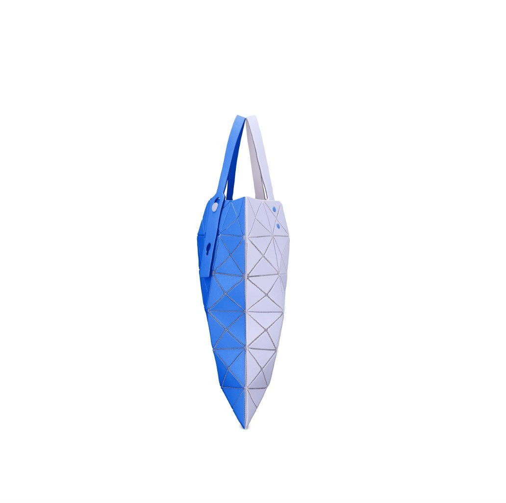 B A O Bag Leather-Like Matte Tote 2-Tone Design Soft Luster Finish Elegant