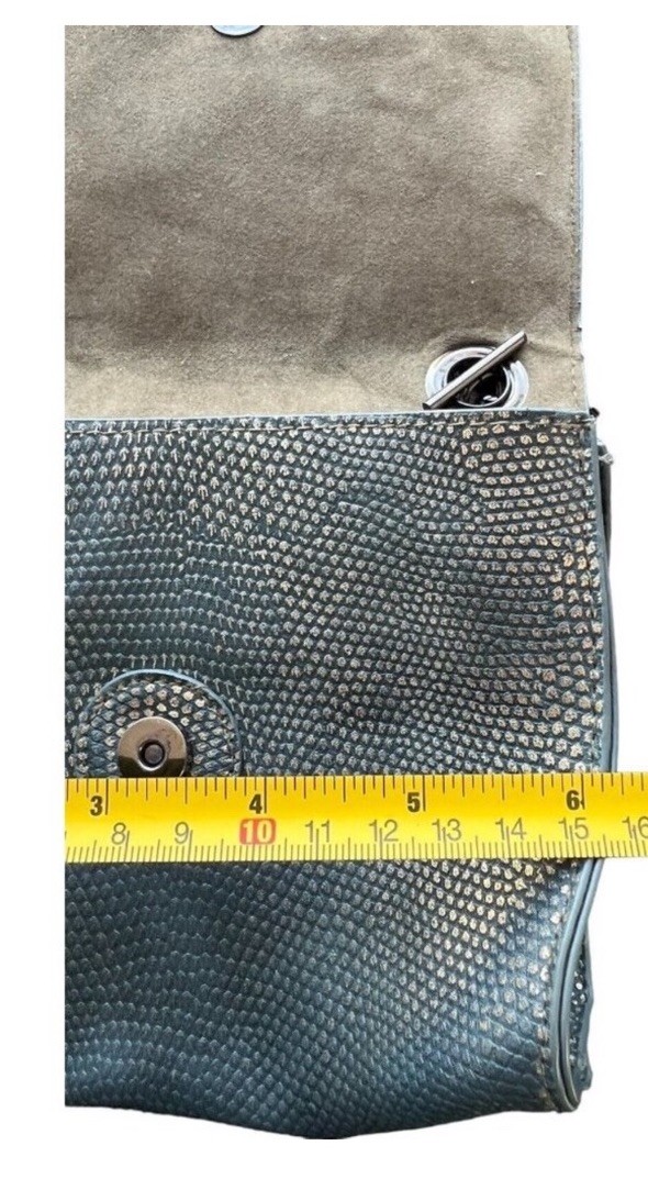 Crossbody Purse Circus by Sam Edelman green with shimmering green scales texture