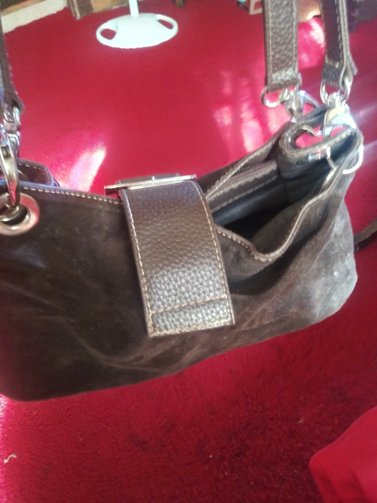 9″x 14″ approx. Authentic Black Tote Bag In Great Condition Inside & Out
