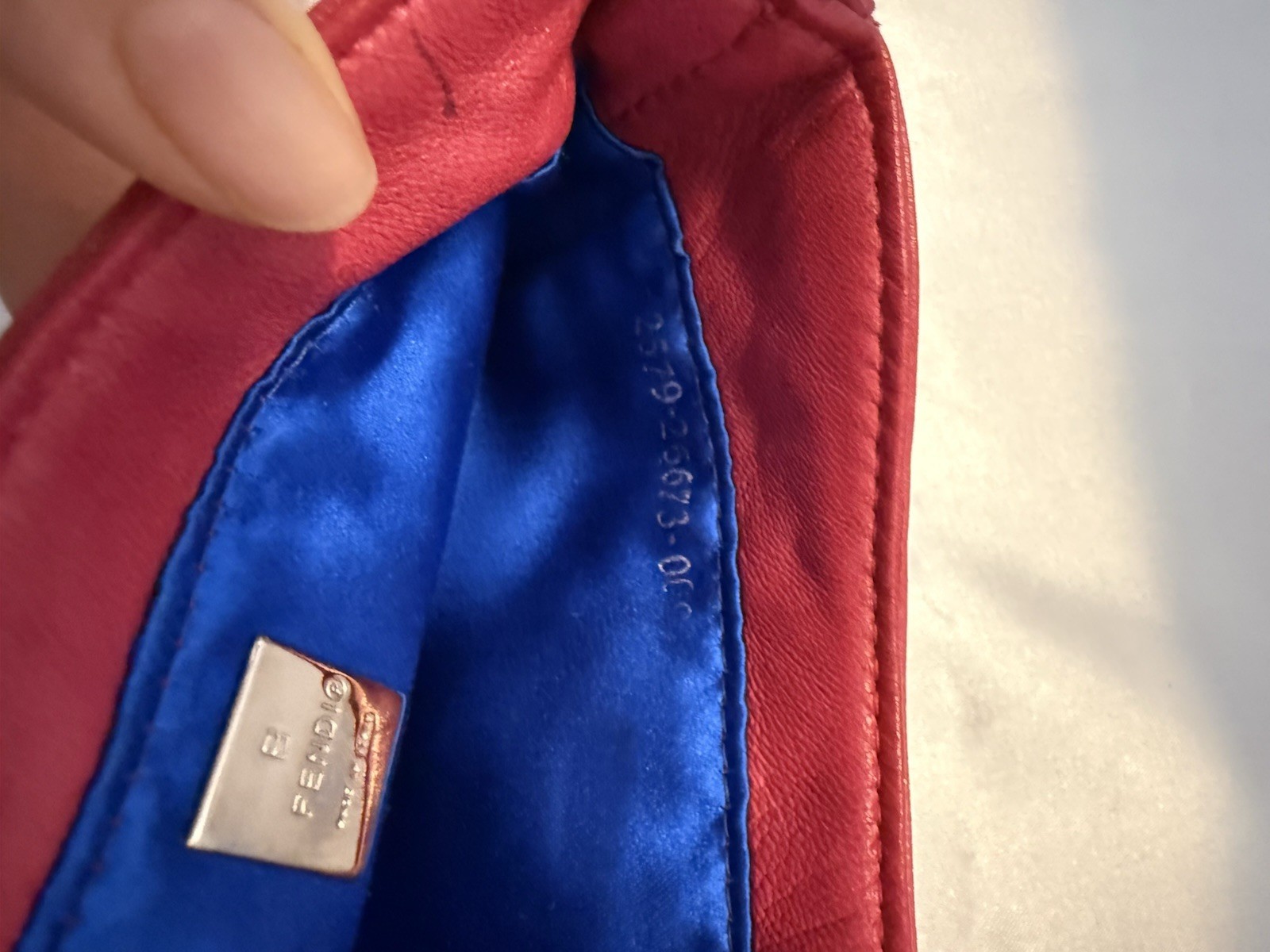 Authentic FENDI VINTAGE MINI CROISSANT PINK LEATHER