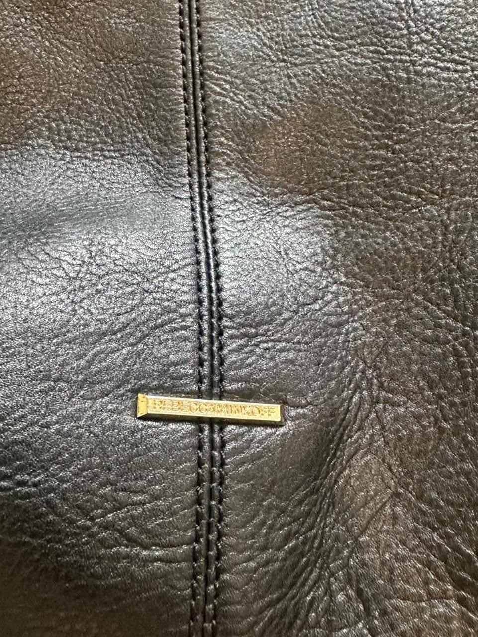 Rebecca Minkoff Black Studded Zip Hobo Shoulder Bag Gold Hardware Lined Pockets