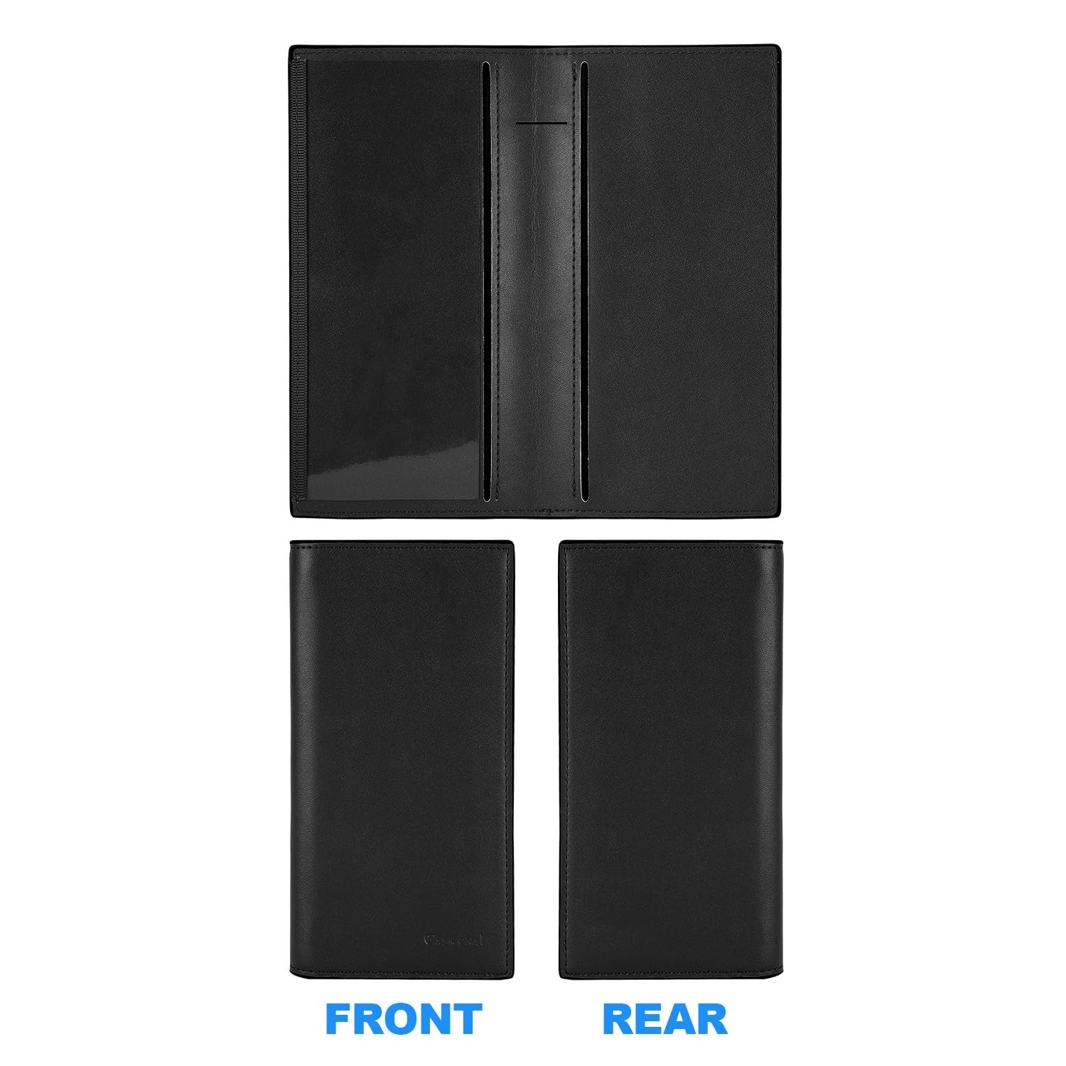 CASMONAL Checkbook Cover Wallet for Women & Men – Premium Leather