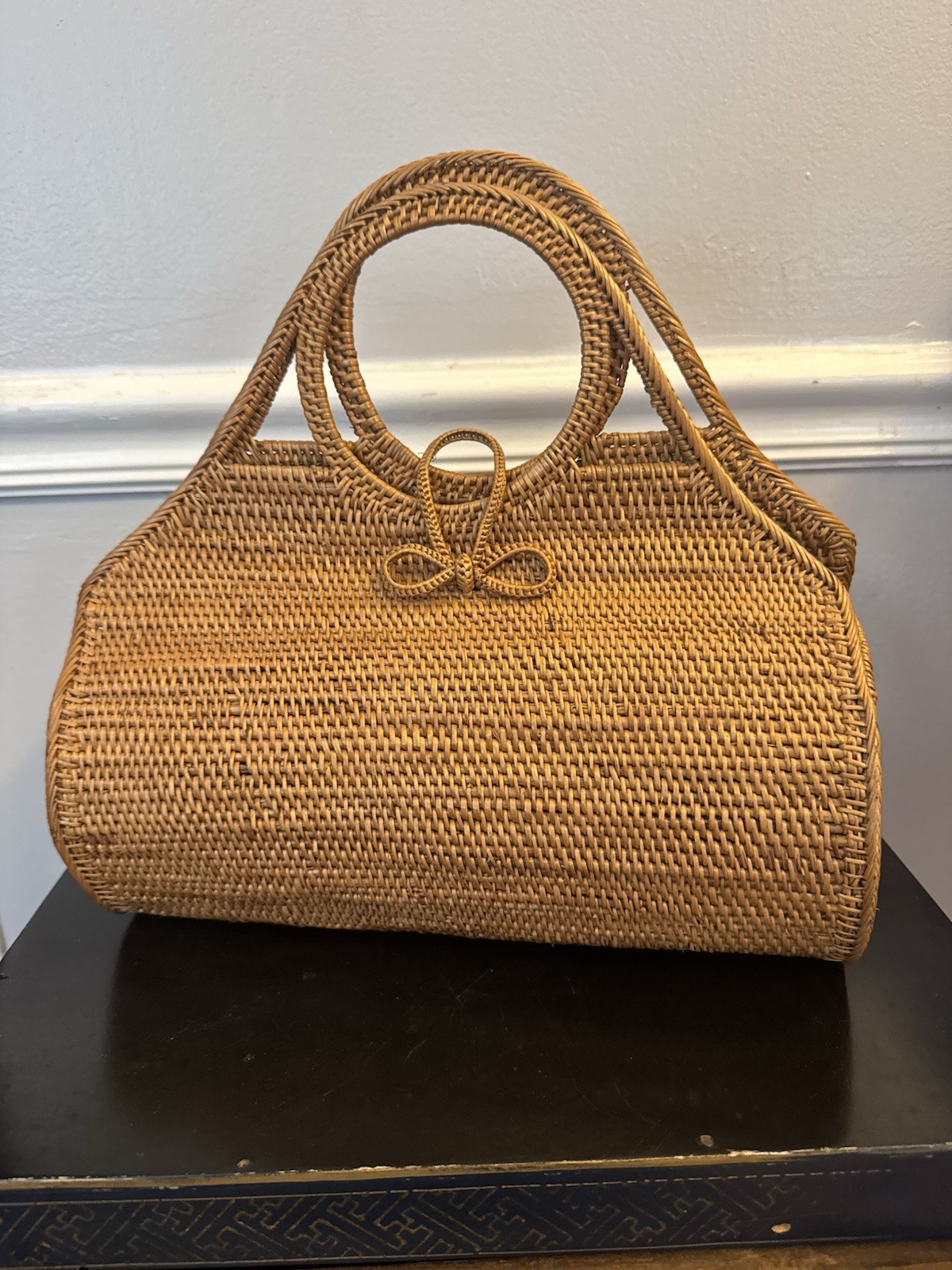 Authentic Artisan Handwoven Rattan Purse | Boho Handcarry Bag | Made in Bali