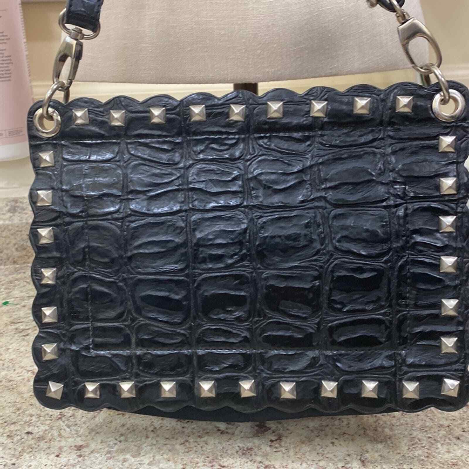 Romano women’s vintage faux leather And Embossed crossbody bag with darts