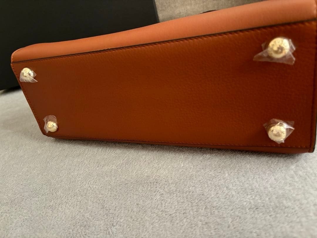 STRATHBERRY Midi Tote Leather Handbag Shoulder Bag Brown Used Spain