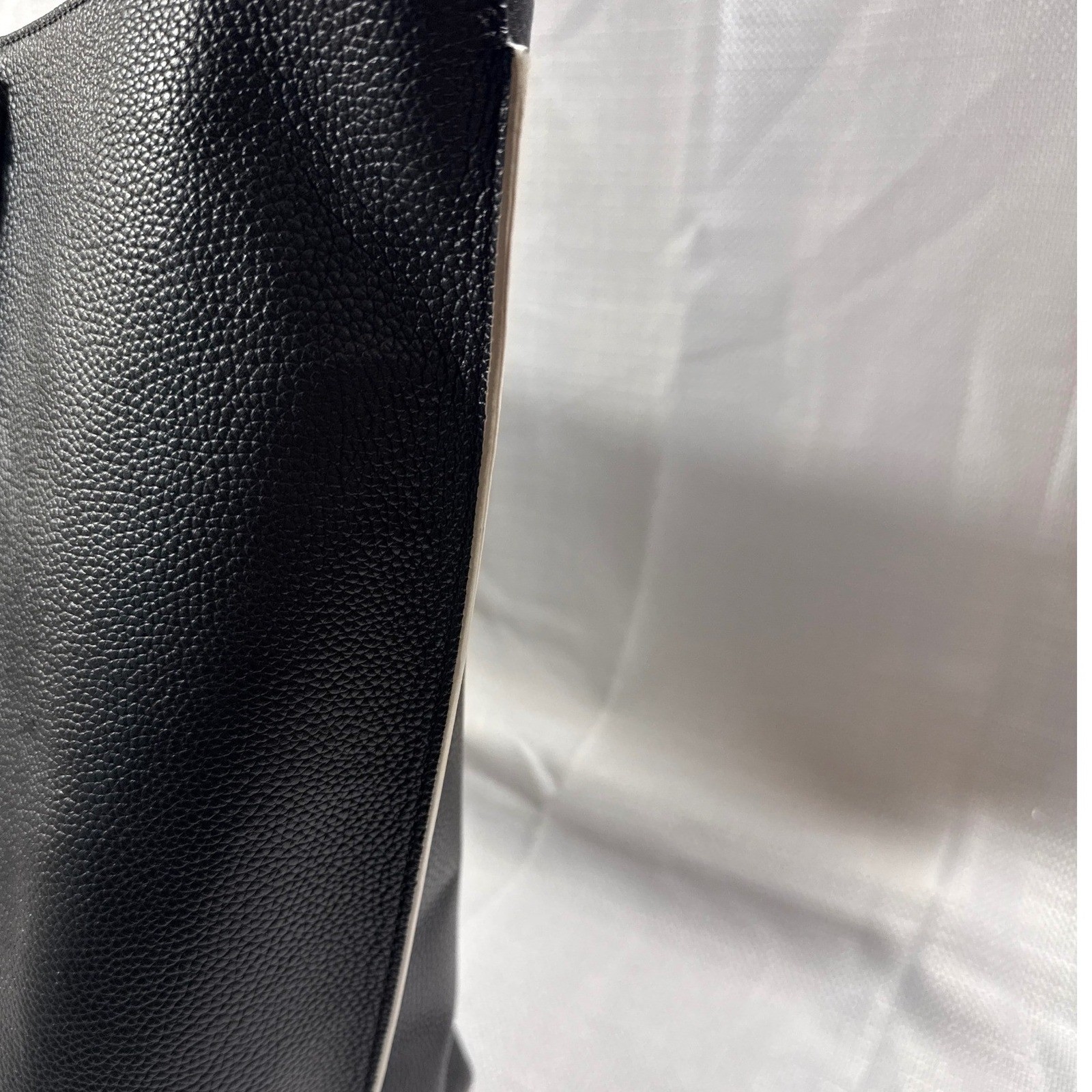 Cole Haan Grand Ambition Black Pebbled Leather Tote Bag Gold Hardware