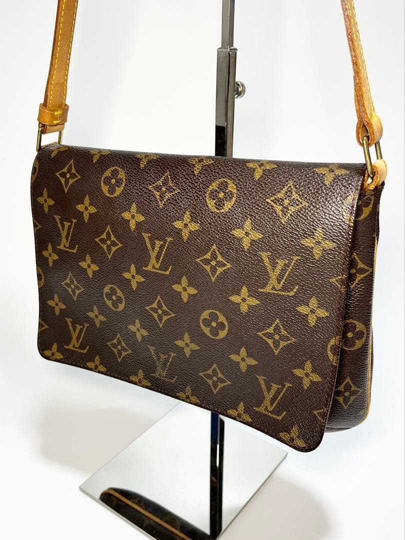 Louis Vuitton Monogram Musette Tango Shoulder Bag Brown Authentic Excellent Con
