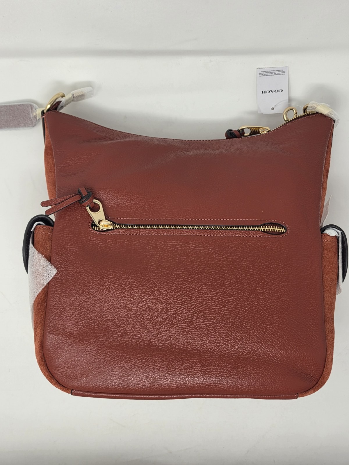 COACH Pennie Shoulder Bag Red Sand Rust Brown Pebbled Leather Purse New Sealed