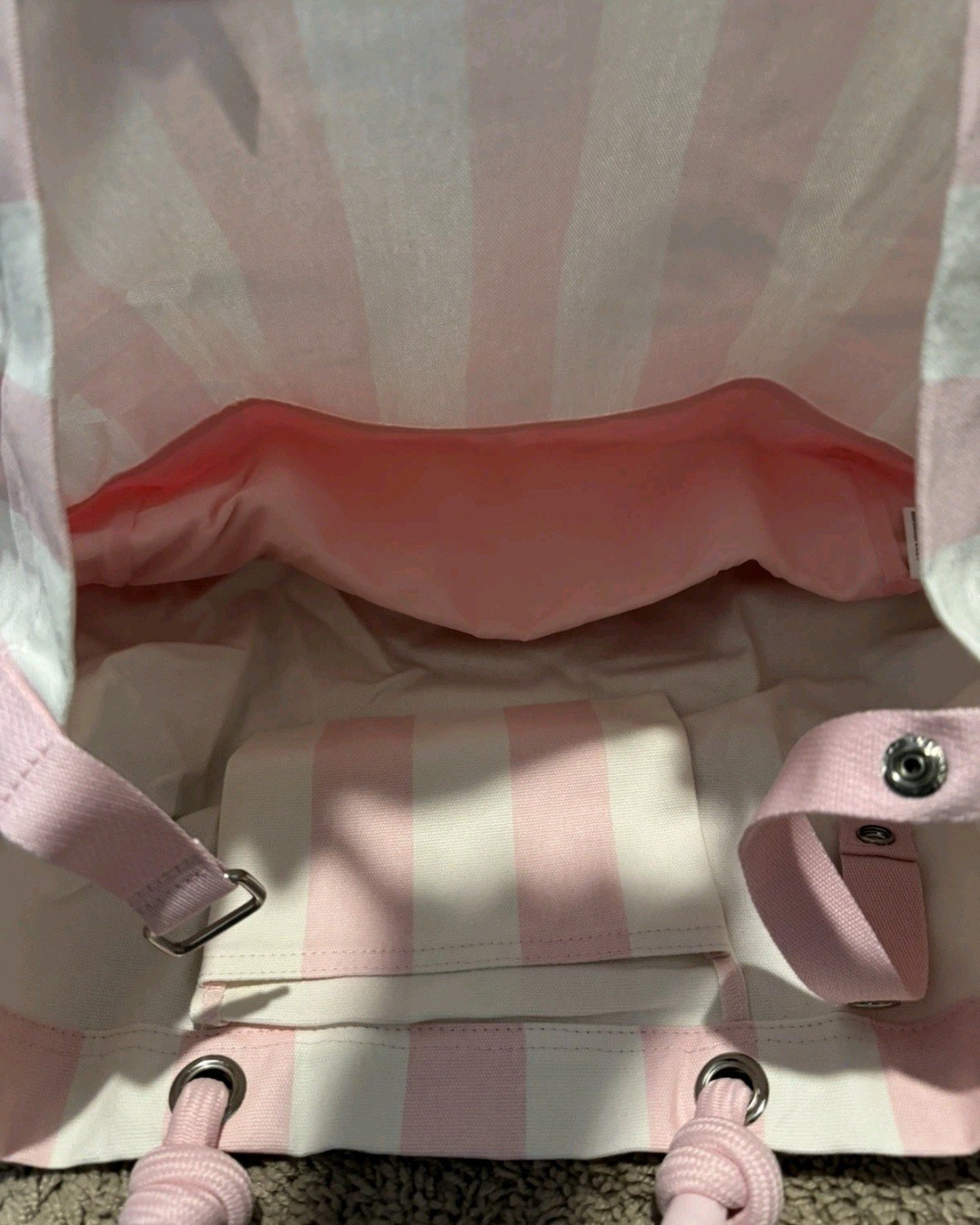 Victoria’s Secret Heritage Stripe Rope Handle Tote Bag NWT IN BAG