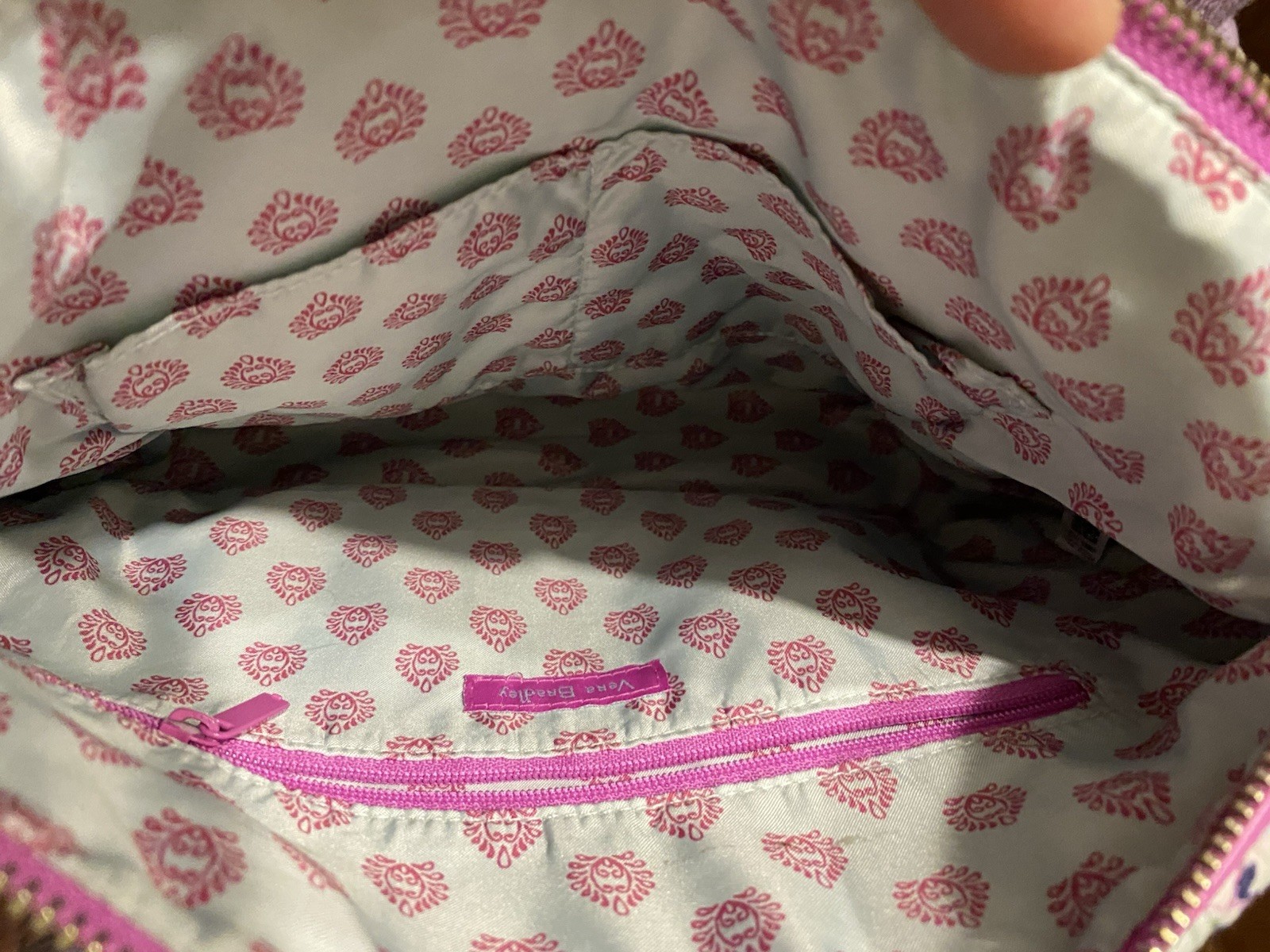 Vera Bradley Floral Multicolor Pink Crossbody/Shoulder Bag, Zip/Snap, Pockets