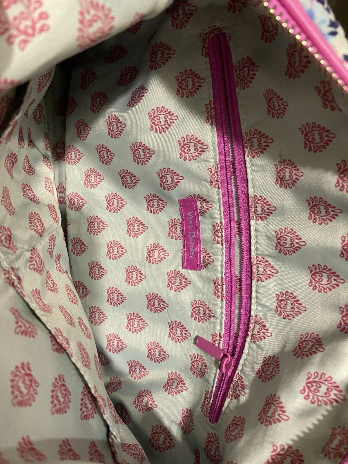 Vera Bradley Floral Multicolor Pink Crossbody/Shoulder Bag, Zip/Snap, Pockets