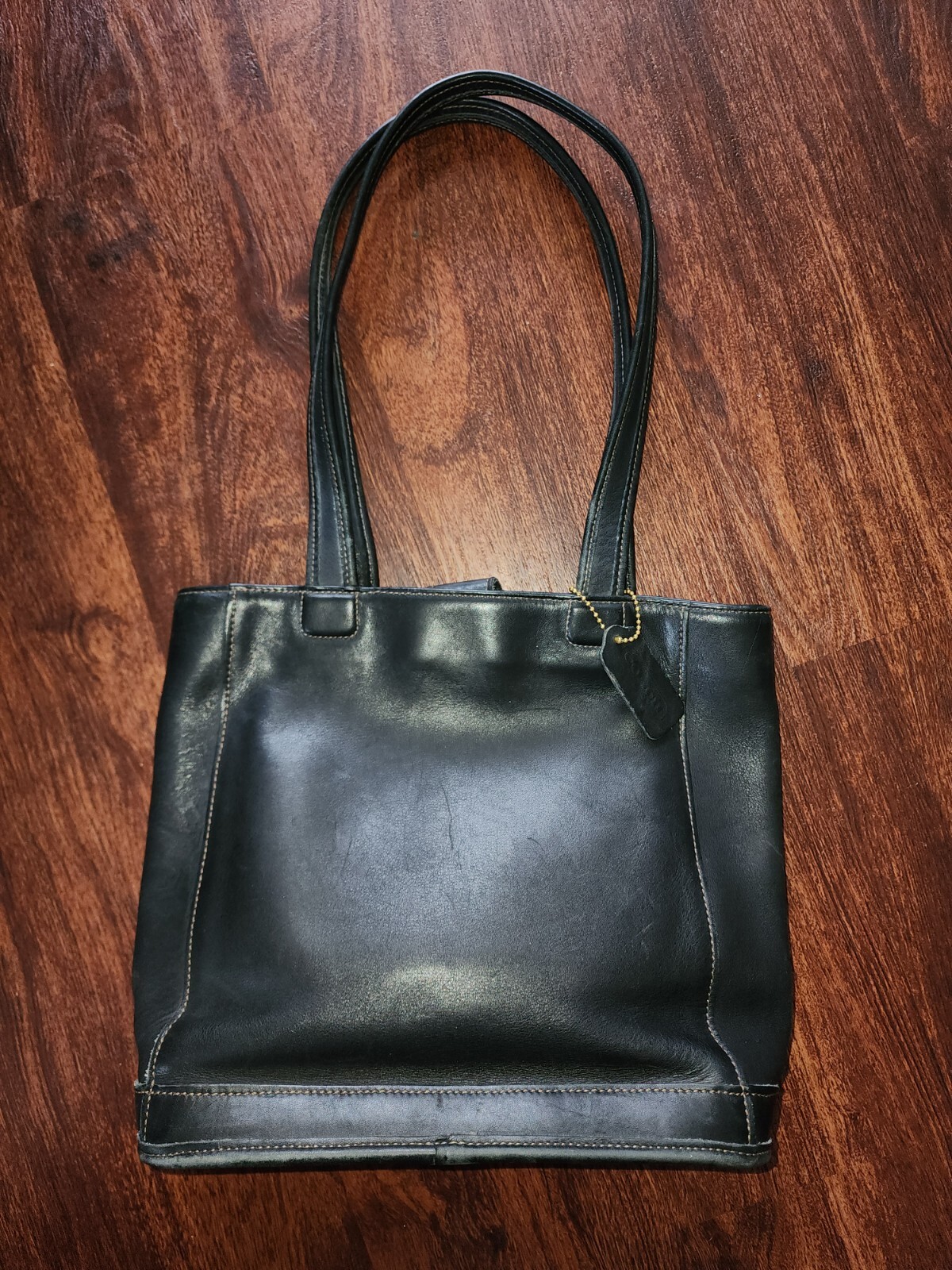 VINTAGE COACH NO. A0P-9305 LEATHER BLACK BLEKER SHOULDER BAG MADE IN COSTA RICA