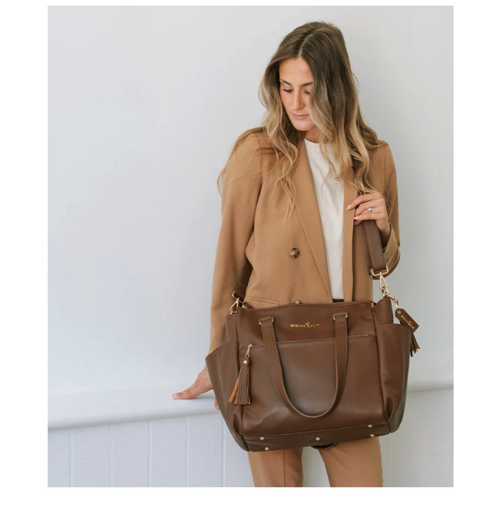 White Elm Coffee Brown Gemini Ultimate Bundle Convertible Backpack
