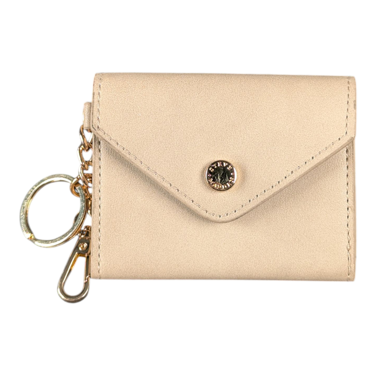 Steve Madden Beige Bag Charm Keyring Wallet for the Bgemma Mini Backpack