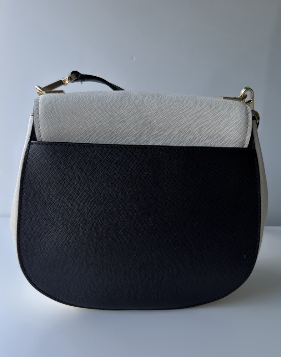 Kate Spade Cameron Street Byrdie Black & White Saffiano Leather Crossbody Bag