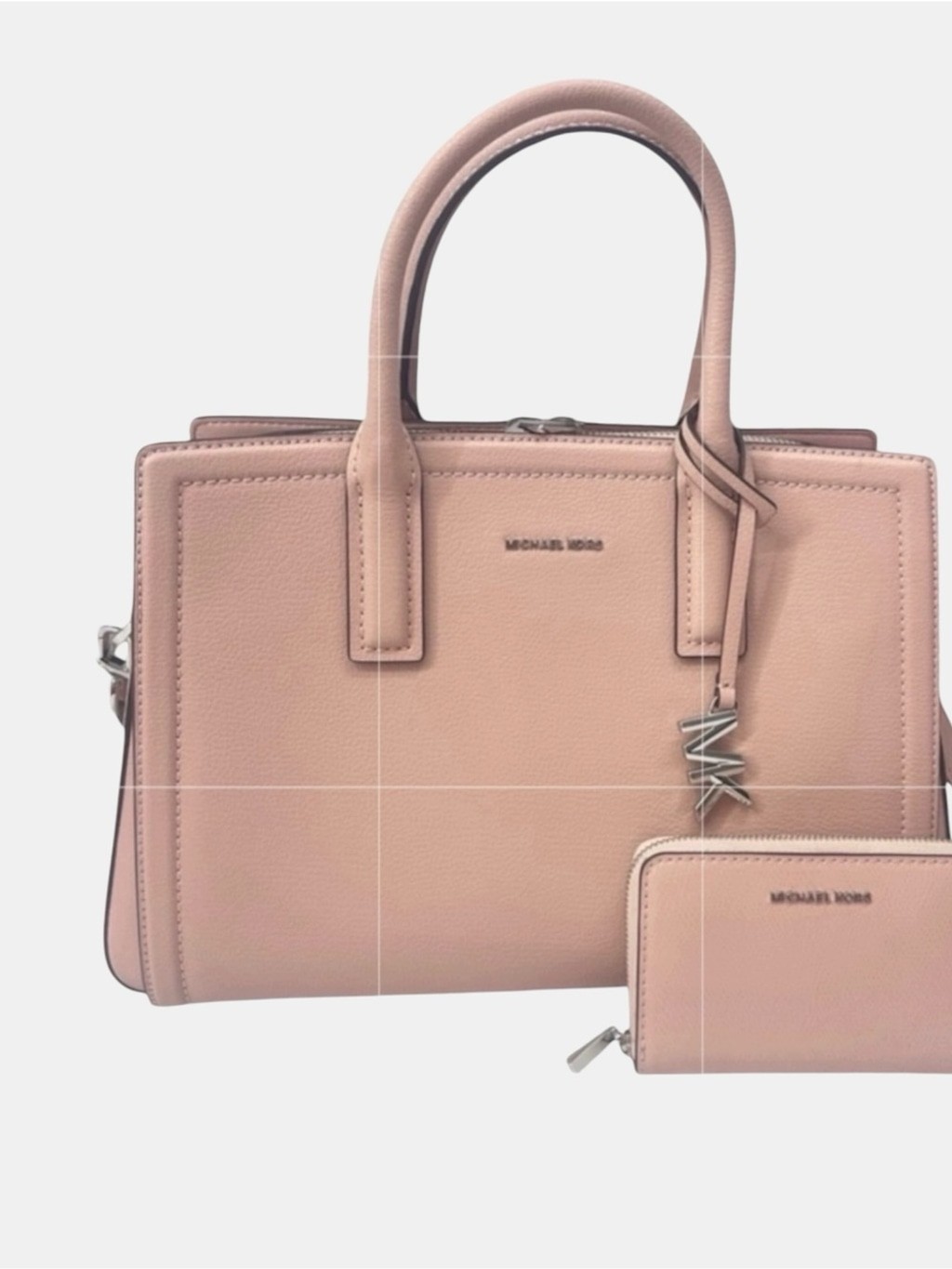 Michael Kors Laila Medium Leather Satchel & Matching Wallet Smoky Rose Pink