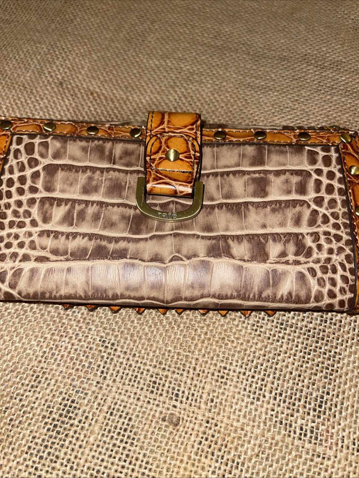 Rafē New York Leather Double Wallet Clutch