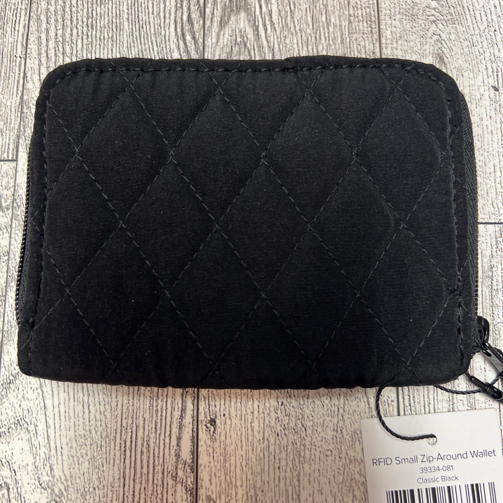Vera Bradley Ultralight Essential Small Zip-Around Wallet in Black