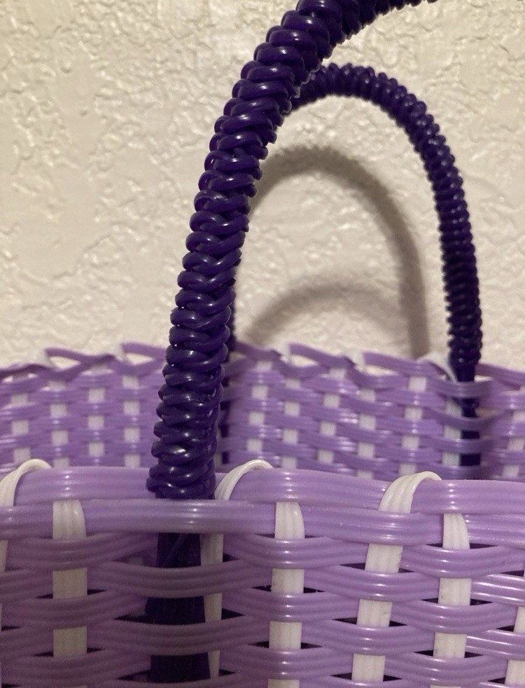 Tote made In Mexico/ Recycled Plastic Purple XL New