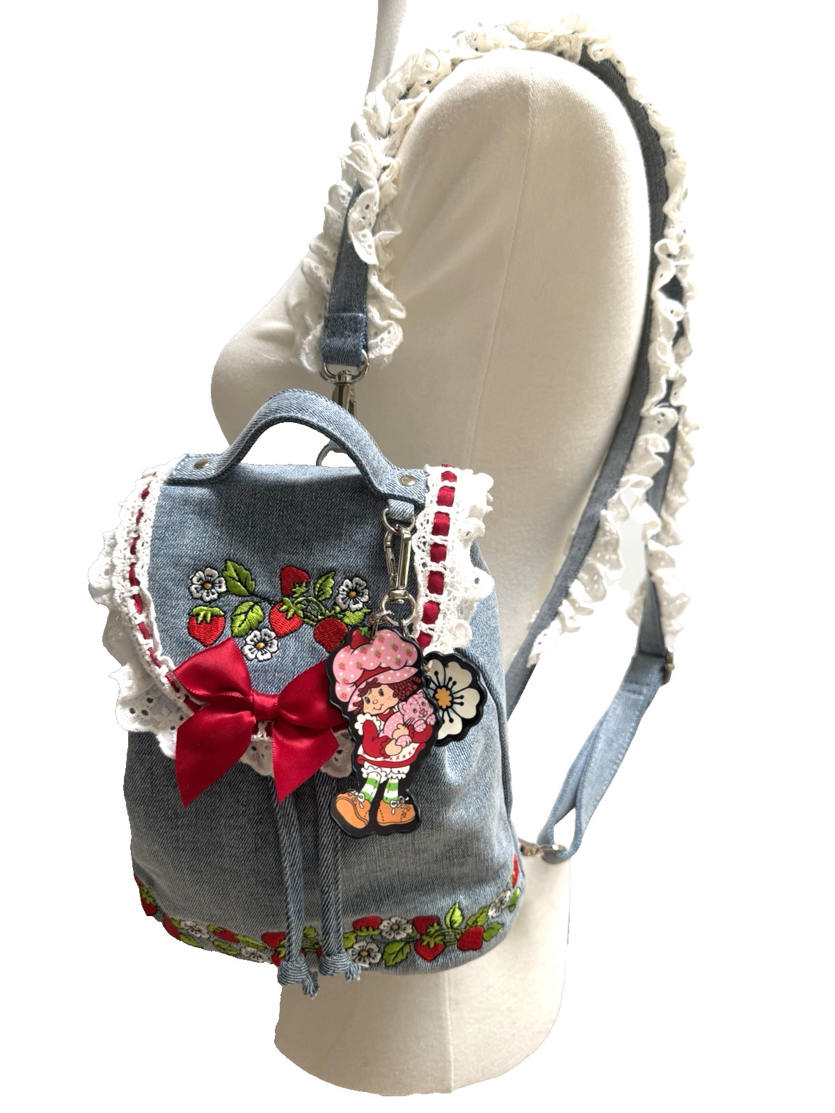NWOT Very Rare strawberry shortcake mini denim backpack Dolls Kill