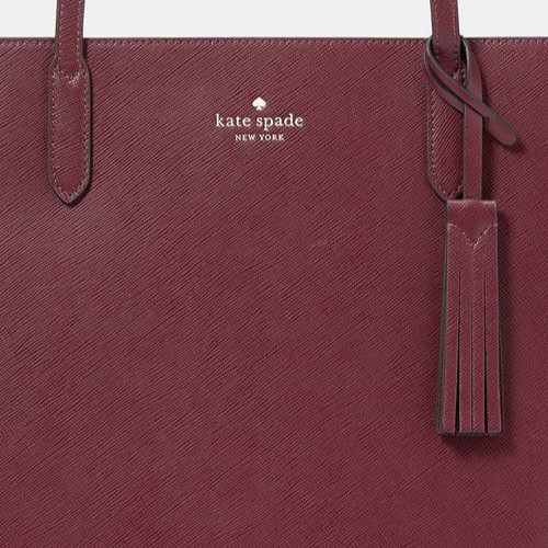 Kate Spade Jana Burgundy Purple Leather Large Tote Bag K8150 Purse NWT $359