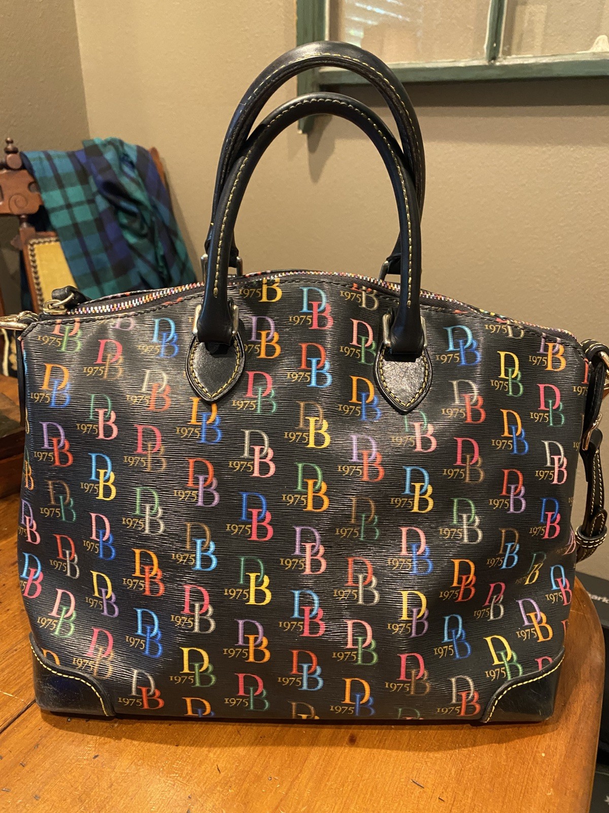 Vintage Dooney & Bourke Initialed Used Purse 14 x 10 Inches