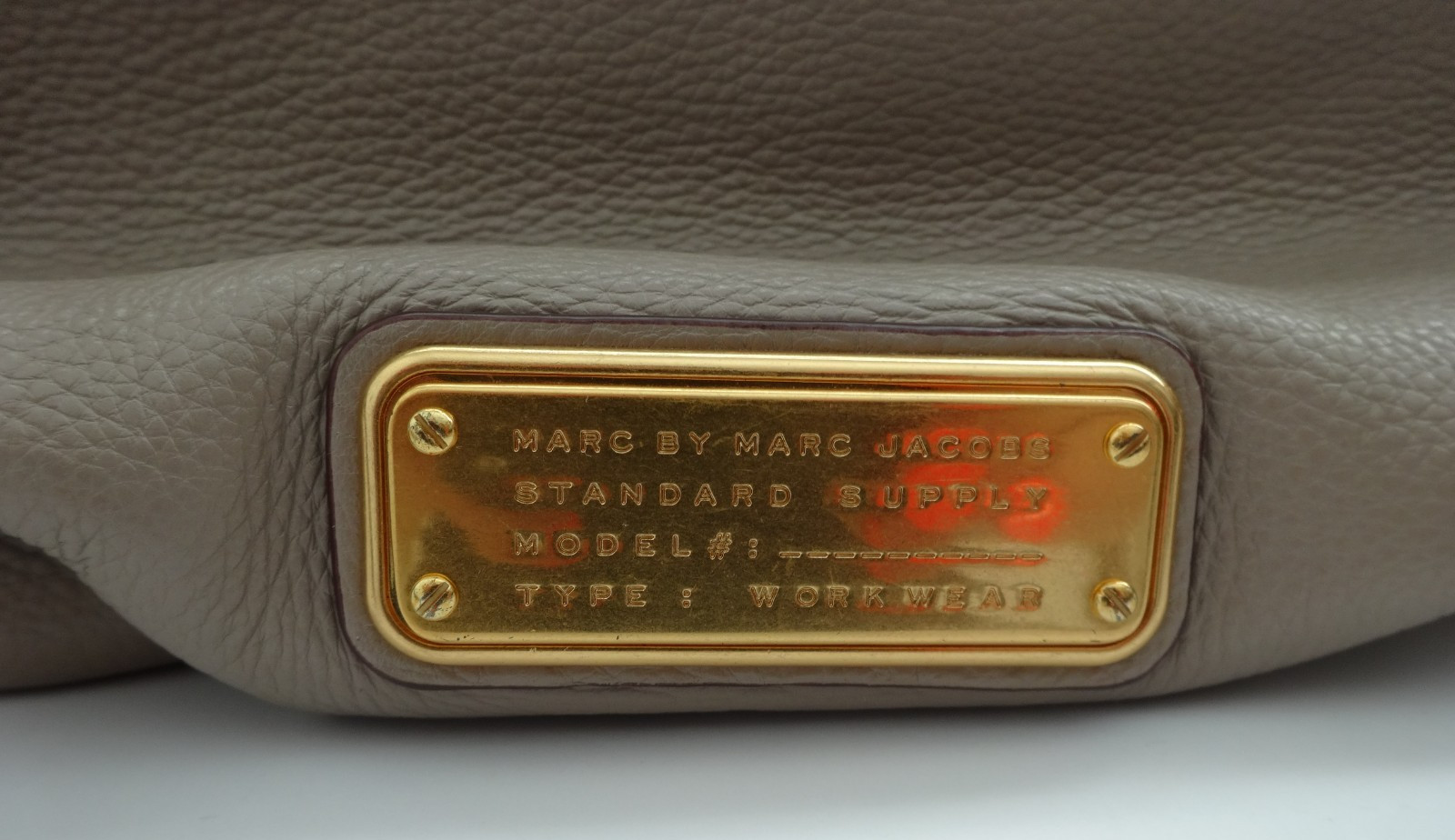 Marc Jacobs Electro Q Fran Shoulder Tote Bag Cement Pebble Leather