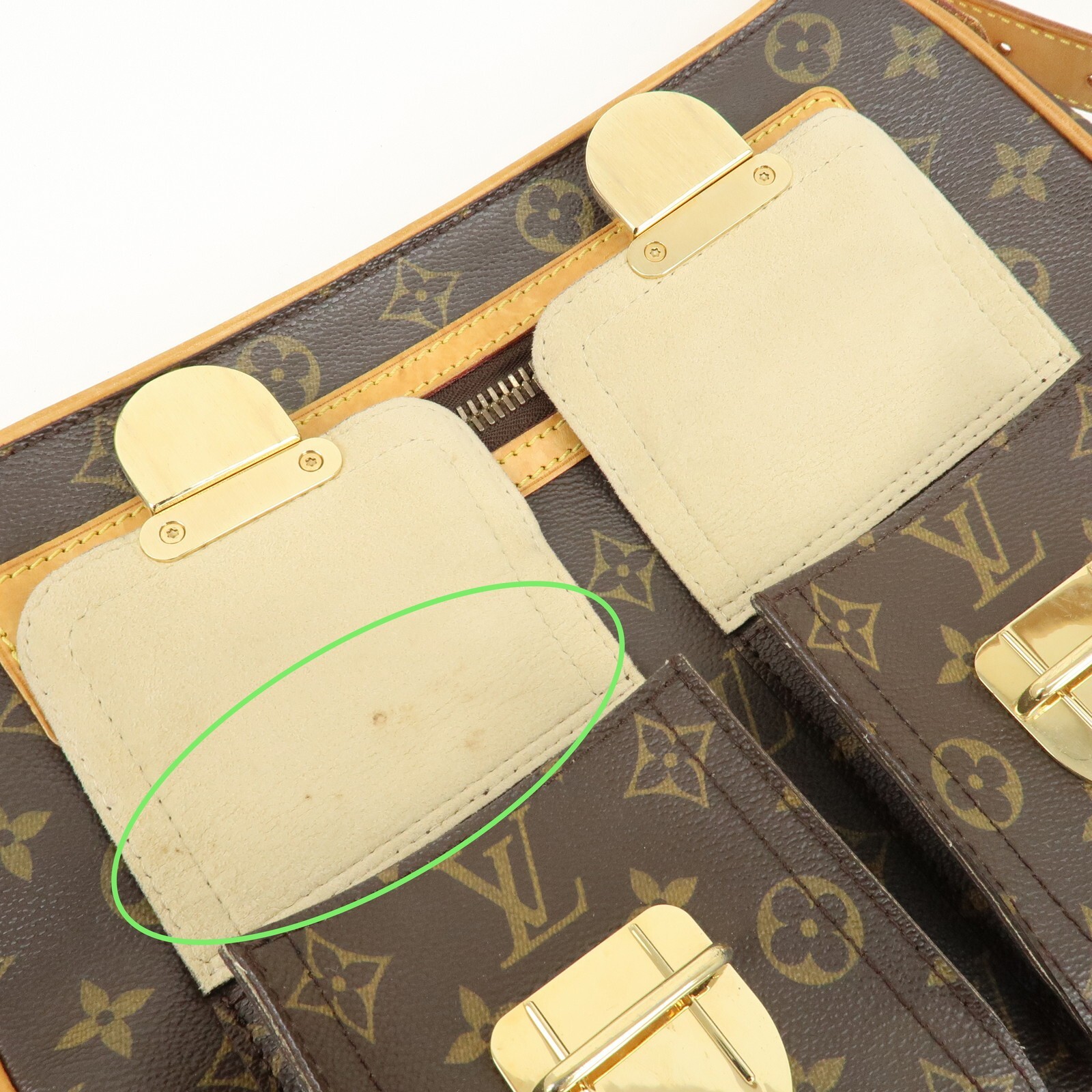 Louis Vuitton Monogram Hudson GM Shoulder Bag Brown M40045 Auth Used