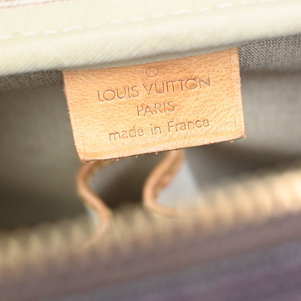 LOUIS VUITTON LV Logo Deauville Hand Bag Monogram Leather Brown M47270 37YH878